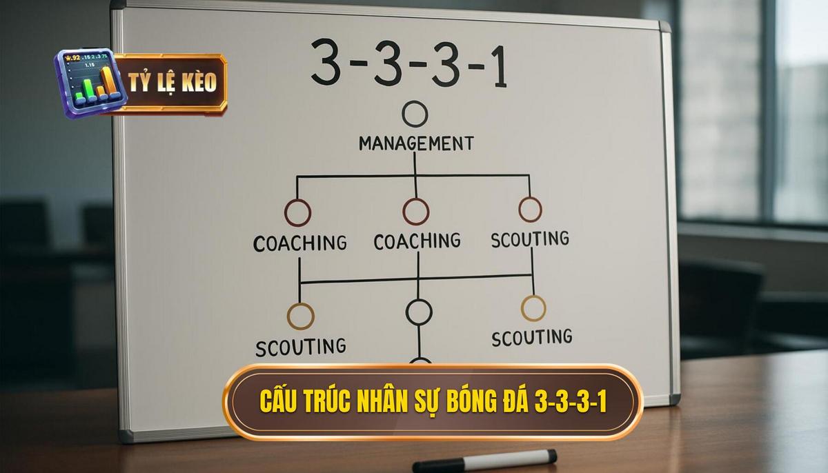 Phân tích cấu trúc nhân sự trong chiến thuật bóng đá 3-3-3-1